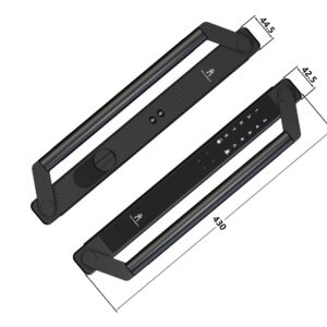 kích thước Khóa cửa đại sảnh biệt thự Demax SL808 BN Lux App Wifi