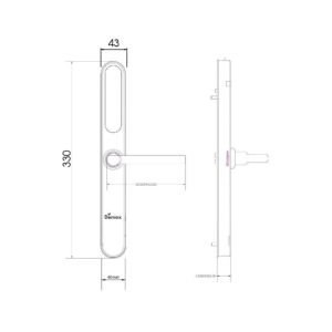 Kích thước khóa khách sạn tích hợp đầu lọc thẻ Demax HSL330 SS