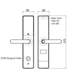 Kích thước khóa thông minh (App Wifi) Demax SL628 AC
