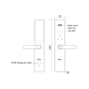 Kích thước khóa thông minh Demax SL-C622 AC