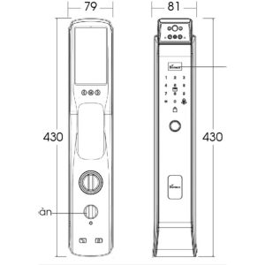 Kích thước khóa thông minh nhận dạng khuôn mặt Face ID-3D Demax SL919 MG