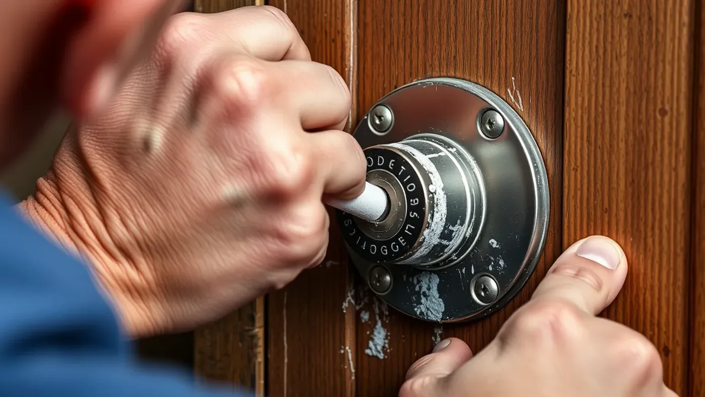 Căn chốt và miệng đối cửa sắt