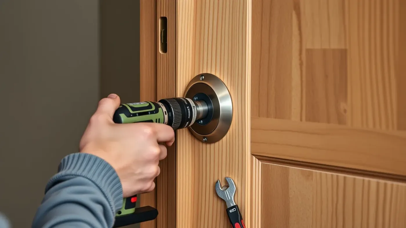 quy trình lắp mortise khóa điện tử