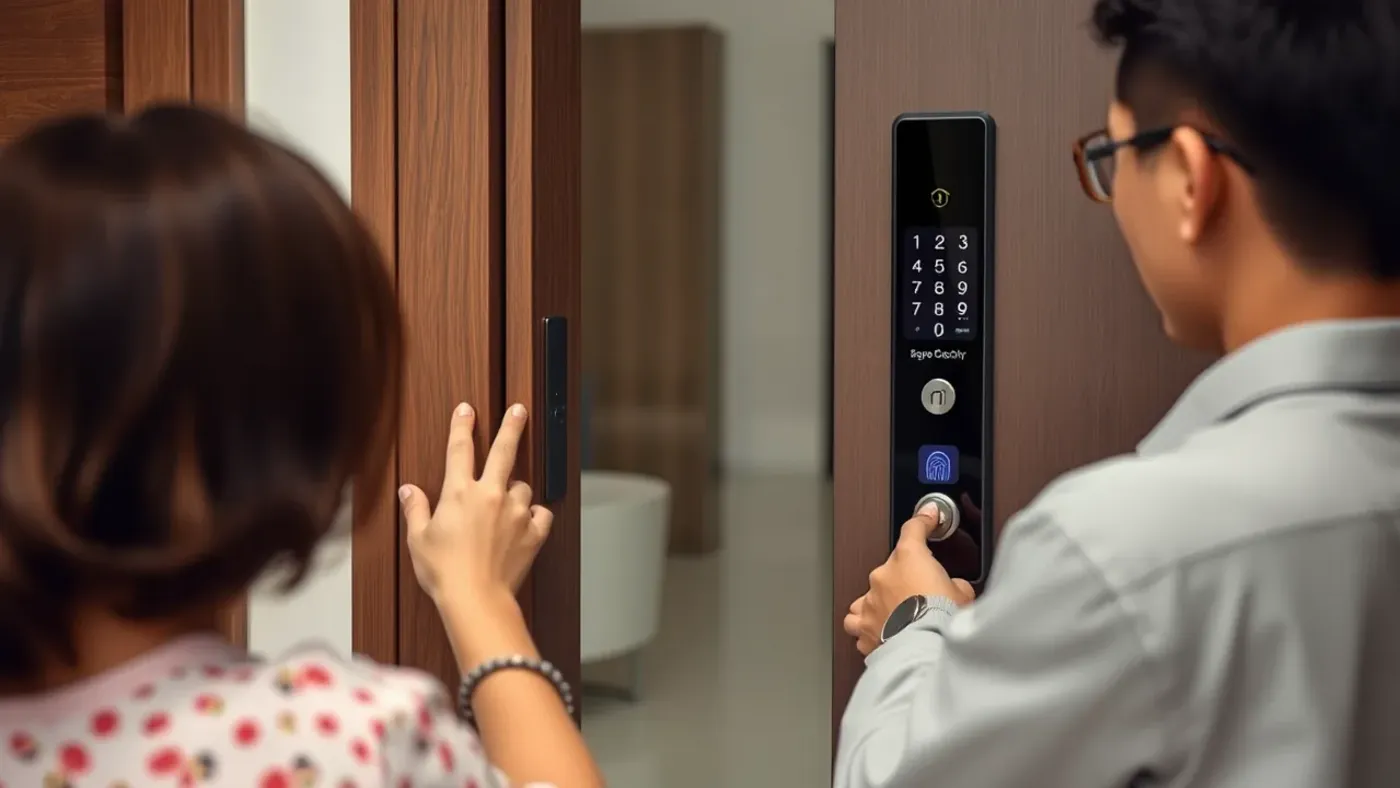 Sử dụng khoá điện tử tại căn hộ