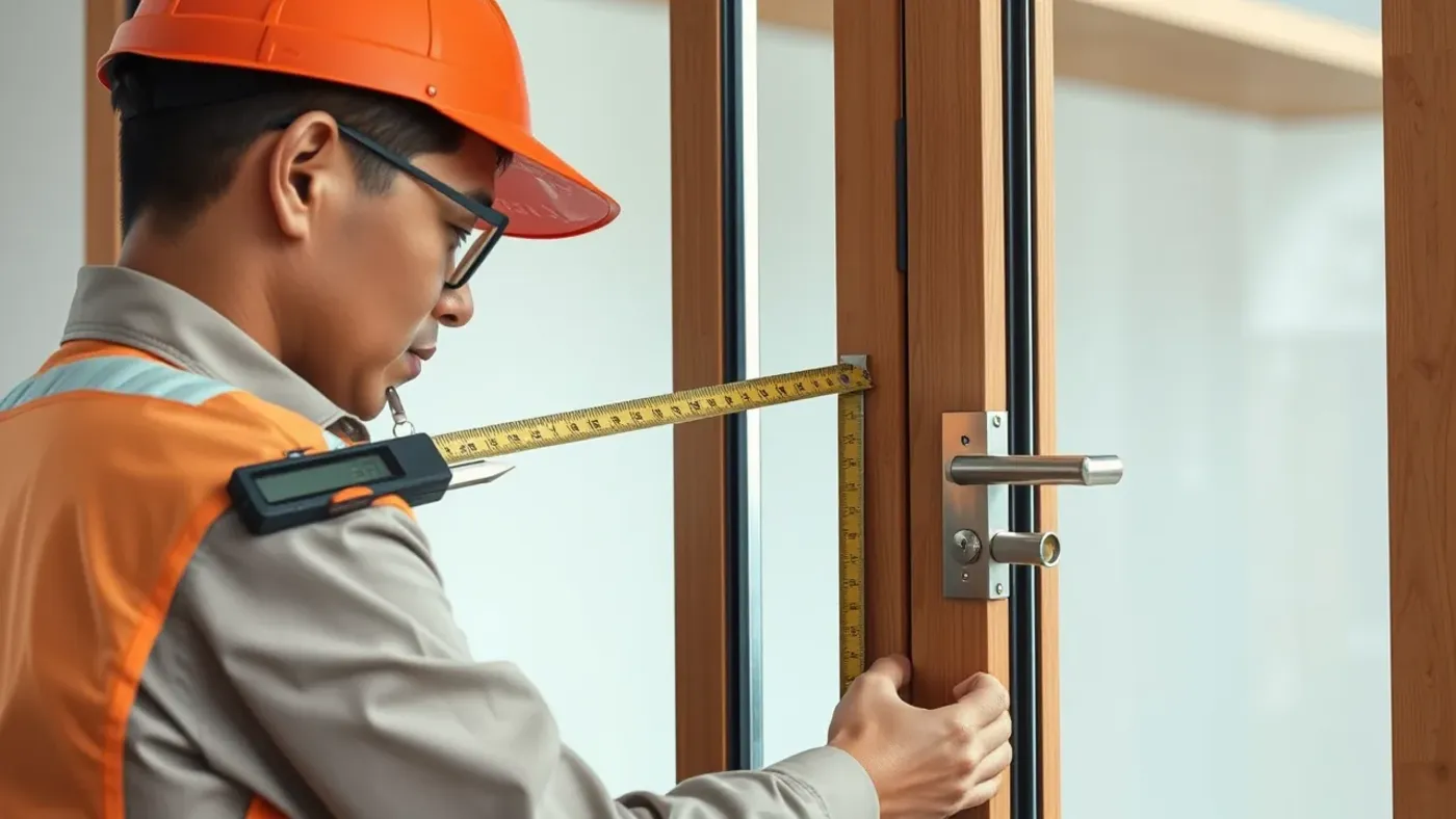 Đo đố cửa trước khi chọn khoá điện tử