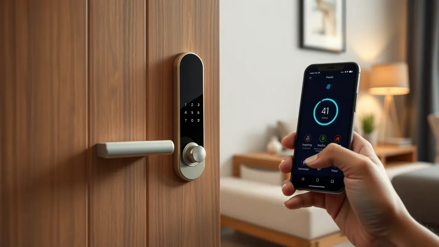 khóa cửa kết nối WiFi và điện thoại