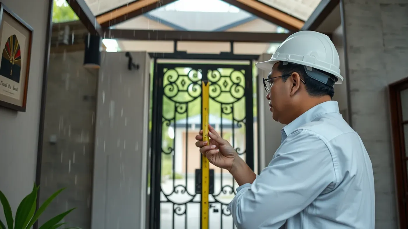 chọn vị trí khóa cửa cổng kháng nước