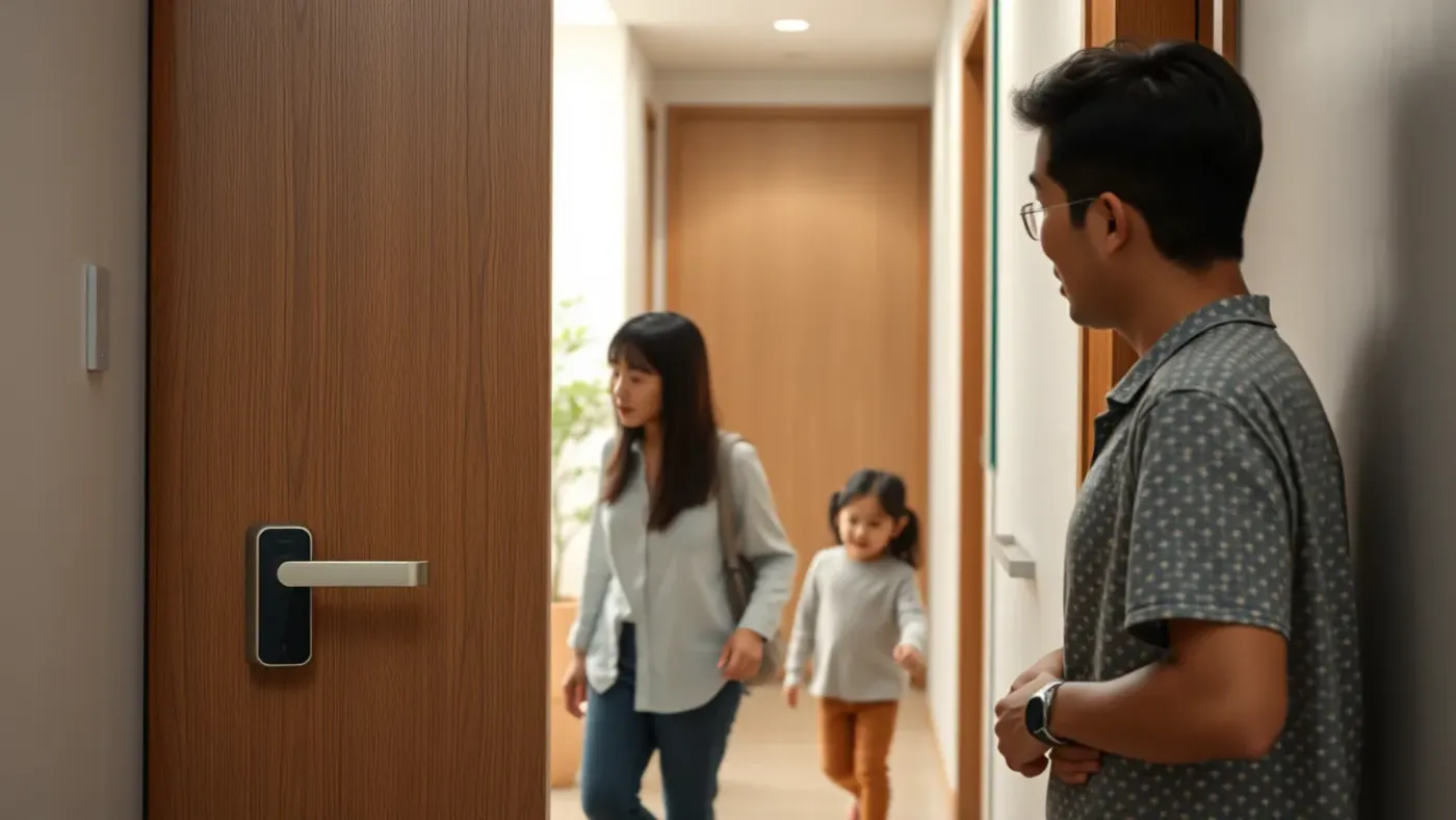Gia đình cân nhắc dùng khoá cửa điện tử