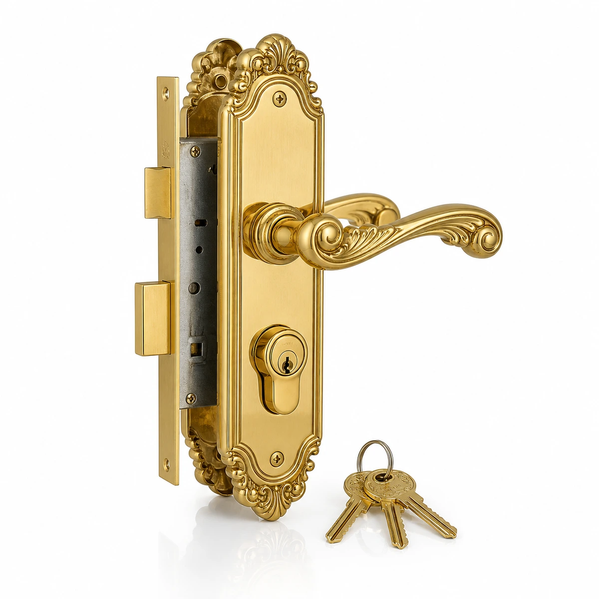 Bộ CL805 Brass bằng đồng thau trên cửa chính