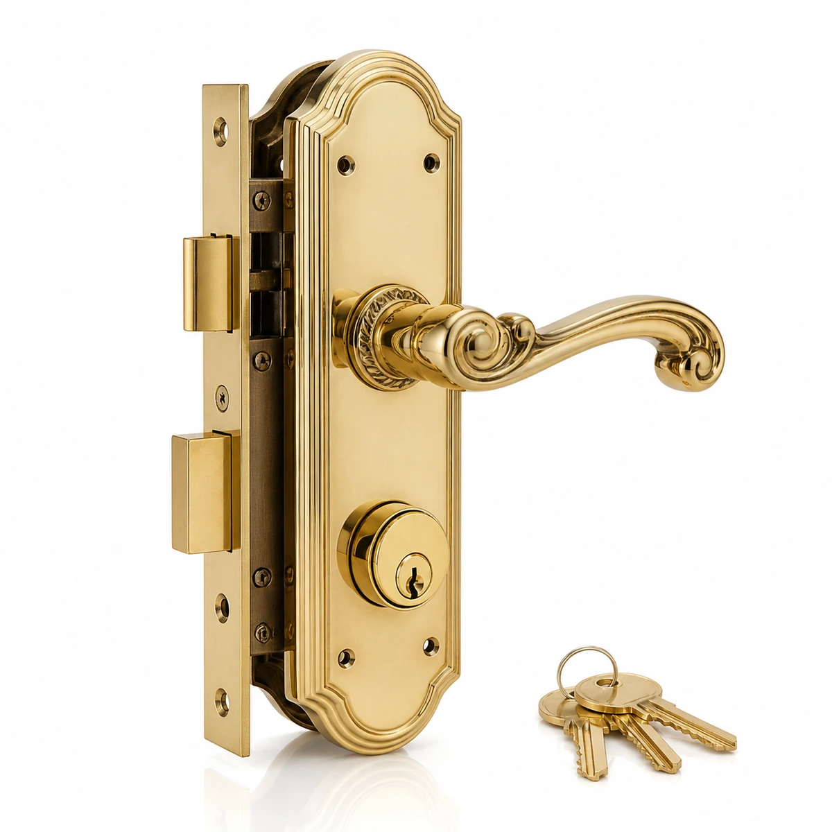 Bộ CLK319 Brass tay gạt đồng trên cửa chính