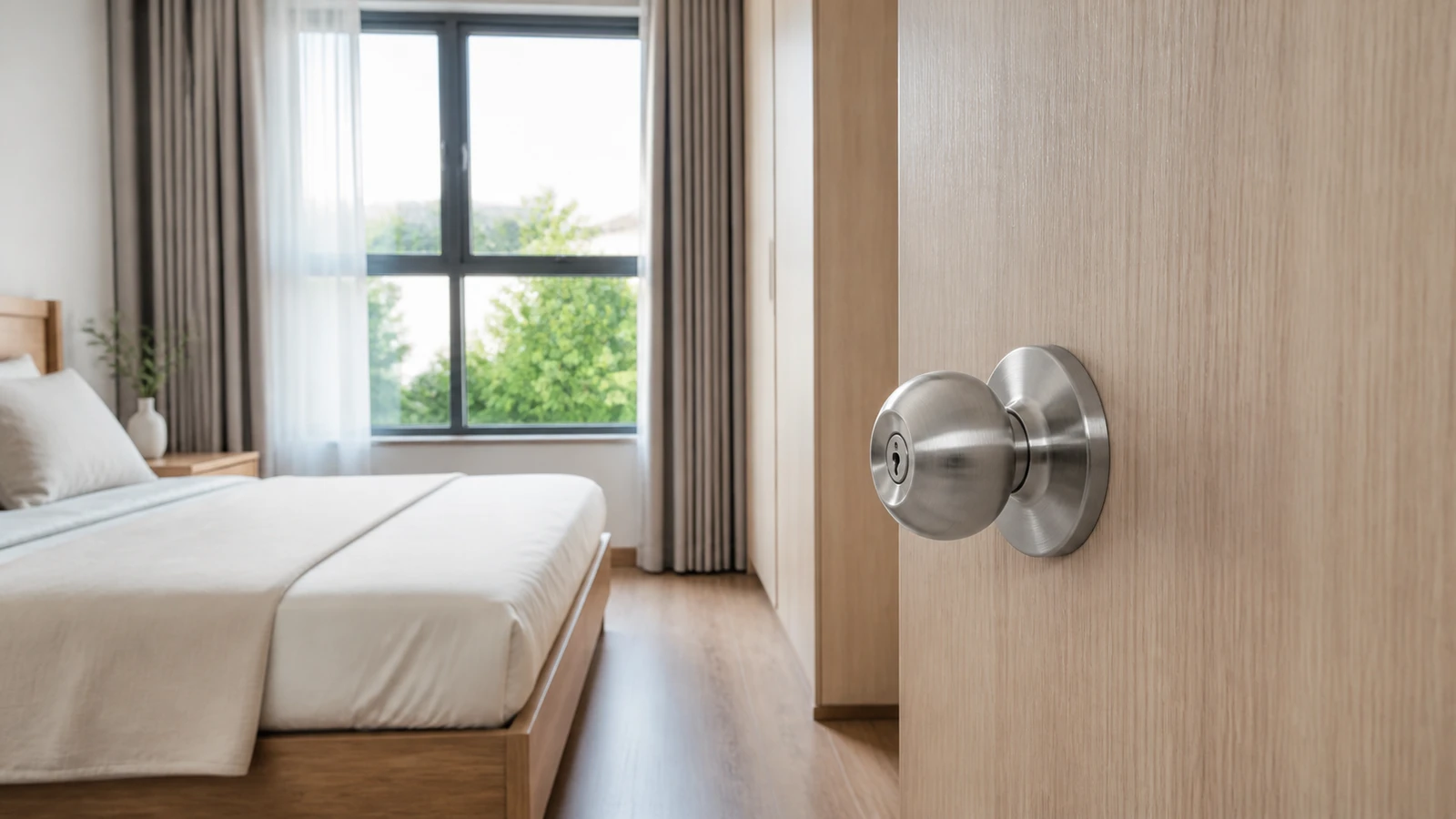 Bốn mẫu khóa cửa phòng tay nắm tròn Demax