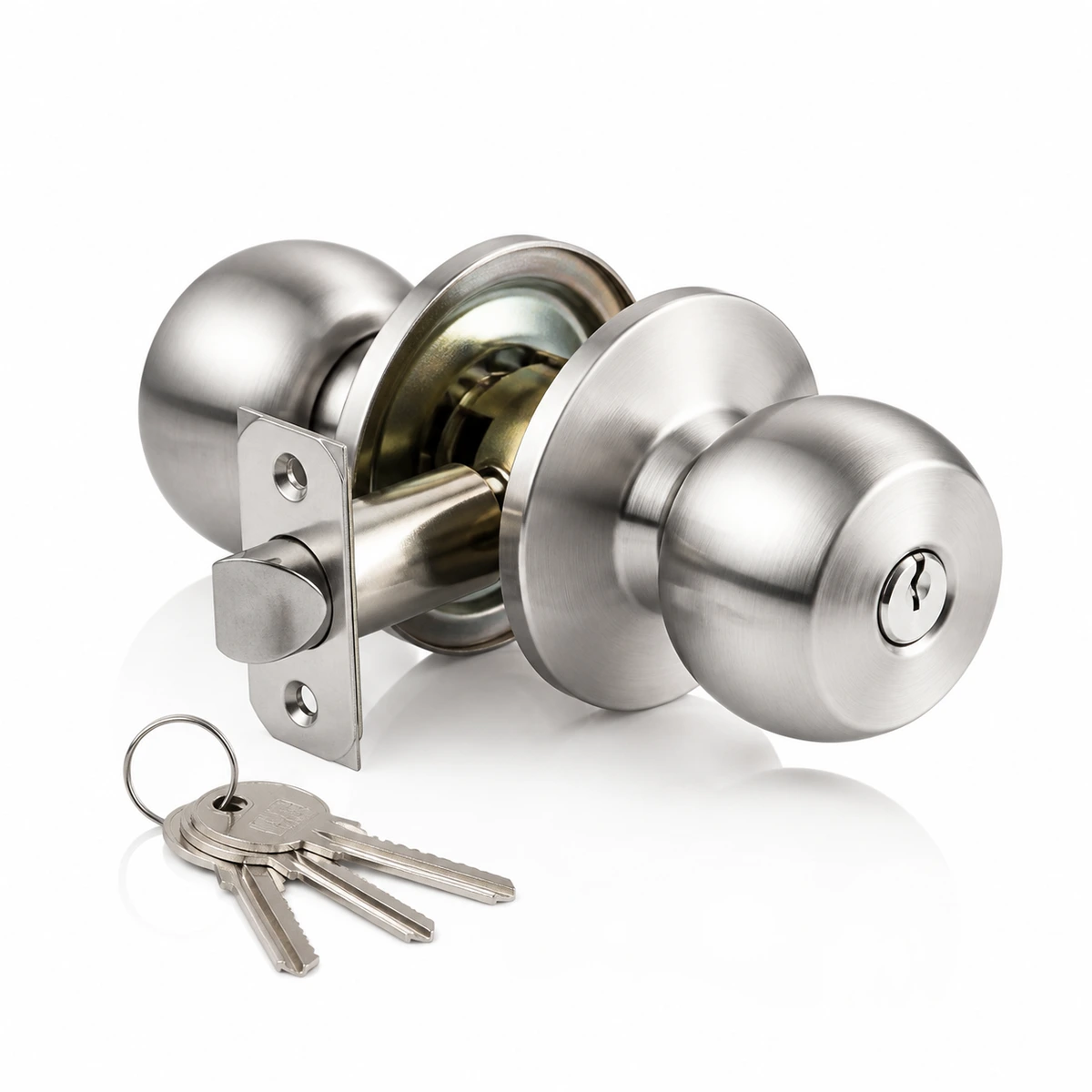 Khóa tay nắm tròn Demax LK300 SS bằng inox mờ