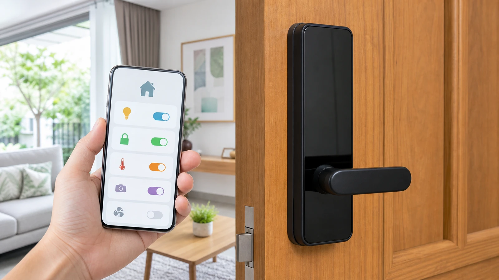 Khóa cửa thông minh WiFi Demax quản lý bằng app